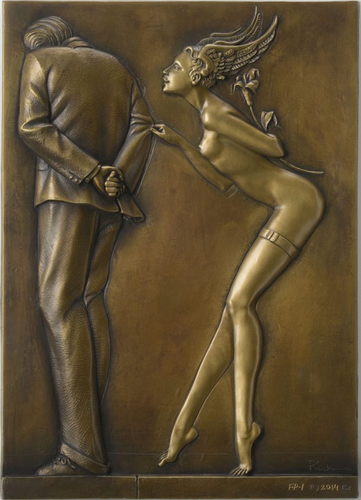 Gift for the Disillusioned Man Bas-relief Gold or Silver